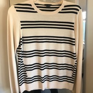 Theory Striped Wool Fitted Top
